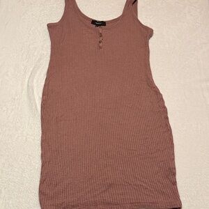 Forever 21+ Dusty Pink Ribbed Tank Top dress
